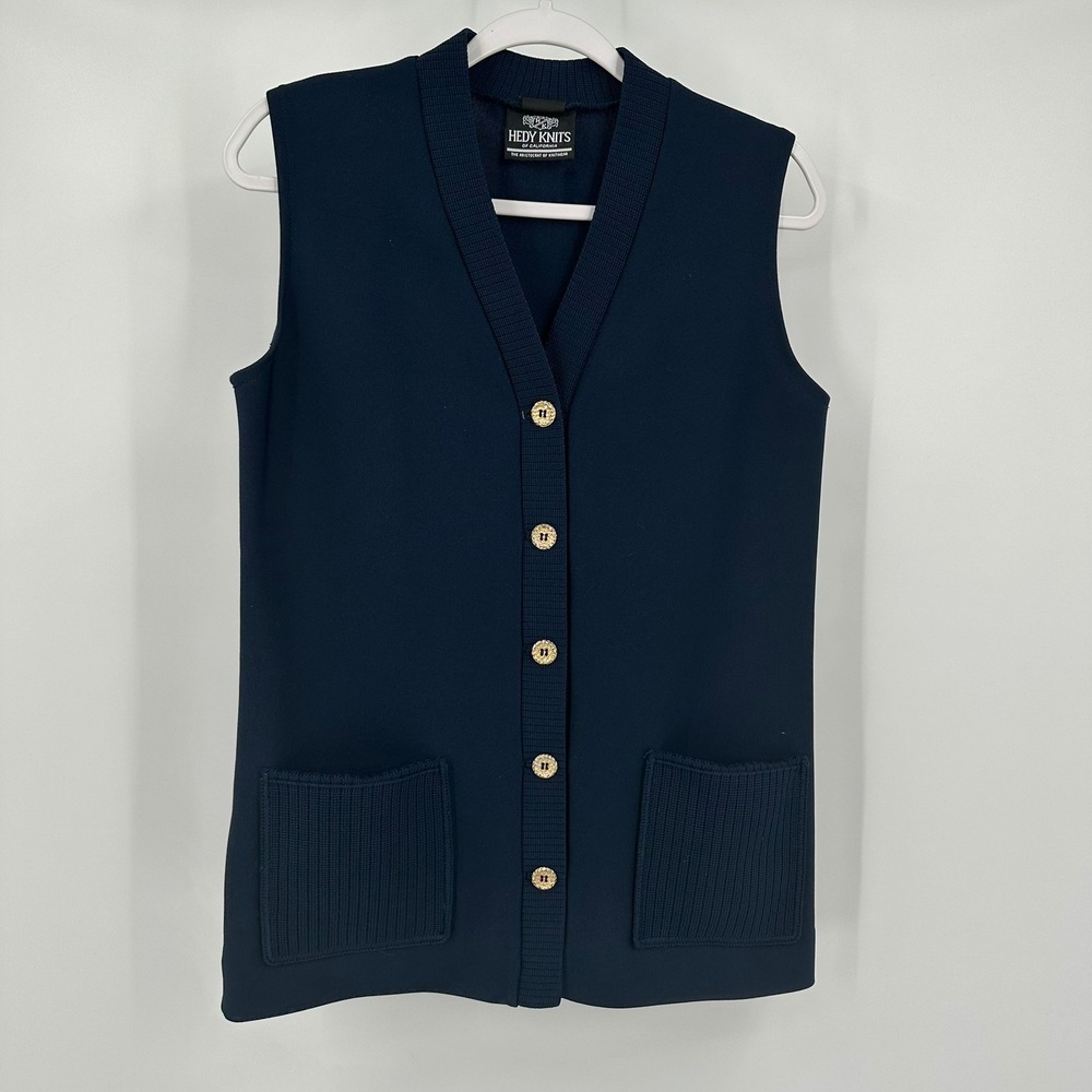 Womens Vintage Old Money Knit Vest Size S Preppy Minimalist‎ Classic Academia